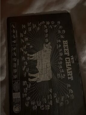 YETI Beef Chart Cutting Board - Black with White Graphic